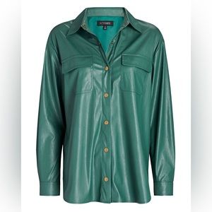 Intermix Joan Faux Leather Shirt
